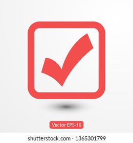 Check Mark Isolated Icon. Checklist button icon. Check mark, tick vector icon. Checkmark Icon Vector. Checklist check mark vector EPS 10