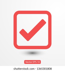 Check Mark Isolated Icon. Checklist button icon. Check mark, tick vector icon. Checkmark Icon Vector. Checklist check mark vector EPS 10