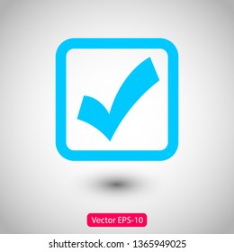 Check Mark Isolated Icon. Checklist button icon. Check mark, tick vector icon. Checkmark Icon Vector. Checklist check mark vector EPS 10