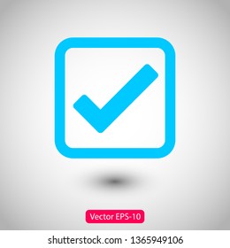 Check Mark Isolated Icon. Checklist button icon. Check mark, tick vector icon. Checkmark Icon Vector. Checklist check mark vector EPS 10