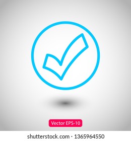 Check Mark Isolated Icon. Checklist button icon. Check mark, tick vector icon. Checkmark Icon Vector. Checklist check mark vector EPS 10