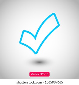 Check Mark Isolated Icon. Checklist button icon. Check mark, tick vector icon. Checkmark Icon Vector. Checklist check mark vector EPS 10