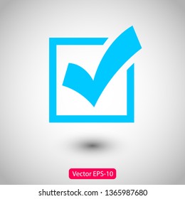 Check Mark Isolated Icon. Checklist button icon. Check mark, tick vector icon. Checkmark Icon Vector. Checklist check mark vector EPS 10