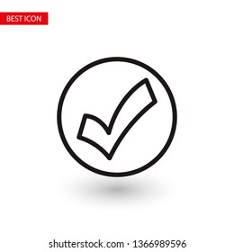 Check Mark Isolated Icon. Checklist button icon. Check mark, tick vector icon. Checkmark Icon Vector. Checklist check mark vector EPS 10