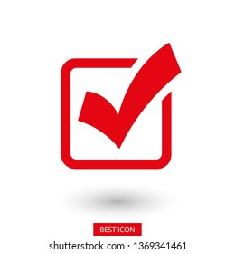 Check Mark Isolated Icon. Checklist button icon. Check mark, tick vector icon. Checkmark Icon Vector. Checklist check mark vector EPS 10