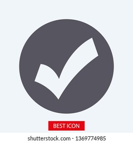 Check Mark Isolated Icon. Checklist button icon. Check mark, tick vector icon. Checkmark Icon Vector. Checklist check mark vector EPS 10