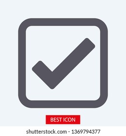 Check Mark Isolated Icon. Checklist button icon. Check mark, tick vector icon. Checkmark Icon Vector. Checklist check mark vector EPS 10