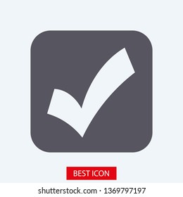 Check Mark Isolated Icon. Checklist button icon. Check mark, tick vector icon. Checkmark Icon Vector. Checklist check mark vector EPS 10