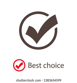 Check Mark Isolated Icon. Checklist button icon. Check mark, tick vector icon. Checkmark Icon Vector. Checklist check mark vector EPS 10