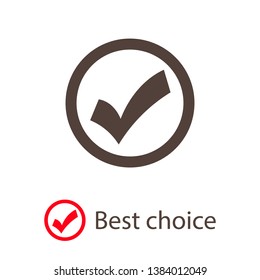 Check Mark Isolated Icon. Checklist button icon. Check mark, tick vector icon. Checkmark Icon Vector. Checklist check mark vector EPS 10