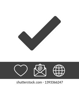 Check Mark Isolated Icon. Checklist button icon. Check mark, tick vector icon. Checkmark Icon Vector. Checklist check mark vector EPS 10