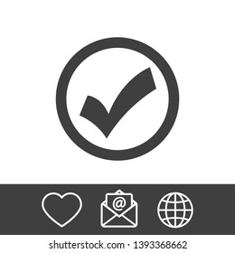 Check Mark Isolated Icon. Checklist button icon. Check mark, tick vector icon. Checkmark Icon Vector. Checklist check mark vector EPS 10