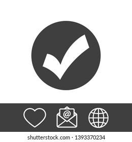 Check Mark Isolated Icon. Checklist button icon. Check mark, tick vector icon. Checkmark Icon Vector. Checklist check mark vector EPS 10