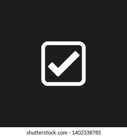 Check Mark Isolated Icon. Checklist button icon. Check mark, tick vector icon. Checkmark Icon Vector. Checklist check mark vector EPS 10
