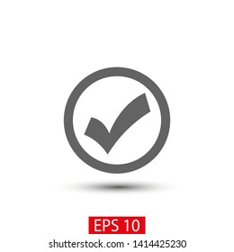 Check Mark Isolated Icon. Checklist button icon. Check mark, tick vector icon. Checkmark Icon Vector. Checklist check mark vector EPS 10