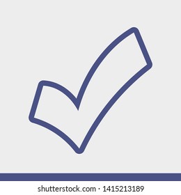 Check Mark Isolated Icon. Checklist button icon. Check mark, tick vector icon. Checkmark Icon Vector. Checklist check mark vector EPS 10