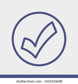 Check Mark Isolated Icon. Checklist button icon. Check mark, tick vector icon. Checkmark Icon Vector. Checklist check mark vector EPS 10