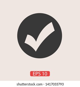 Check Mark Isolated Icon. Checklist button icon. Check mark, tick vector icon. Checkmark Icon Vector. Checklist check mark vector EPS 10