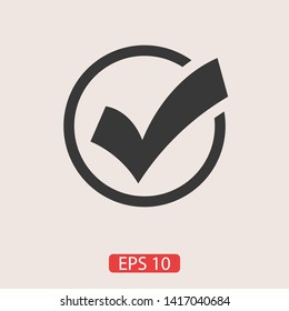 Check Mark Isolated Icon. Checklist button icon. Check mark, tick vector icon. Checkmark Icon Vector. Checklist check mark vector EPS 10
