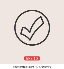 Check Mark Isolated Icon. Checklist button icon. Check mark, tick vector icon. Checkmark Icon Vector. Checklist check mark vector EPS 10