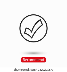 Check Mark Isolated Icon. Checklist button icon. Check mark, tick vector icon. Checkmark Icon Vector. Checklist check mark vector EPS 10