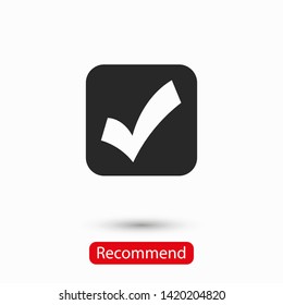Check Mark Isolated Icon. Checklist button icon. Check mark, tick vector icon. Checkmark Icon Vector. Checklist check mark vector EPS 10
