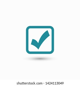 Check Mark Isolated Icon. Checklist button icon. Check mark, tick vector icon. Checkmark Icon Vector. Checklist check mark vector EPS 10