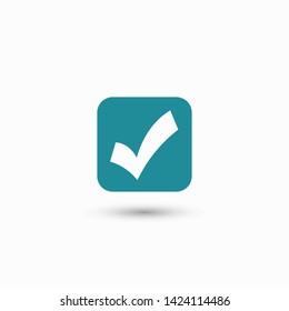 Check Mark Isolated Icon. Checklist button icon. Check mark, tick vector icon. Checkmark Icon Vector. Checklist check mark vector EPS 10