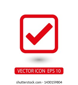 Check Mark Isolated Icon. Checklist button icon. Check mark, tick vector icon. Checkmark Icon Vector. Checklist check mark vector EPS 10