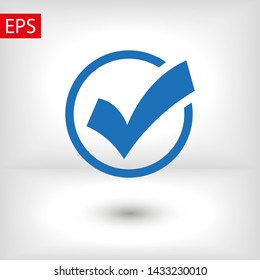 Check Mark Isolated Icon. Checklist button icon. Check mark, tick vector icon. Checkmark Icon Vector. Checklist check mark vector EPS 10