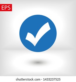 Check Mark Isolated Icon. Checklist button icon. Check mark, tick vector icon. Checkmark Icon Vector. Checklist check mark vector EPS 10
