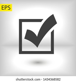 Check Mark Isolated Icon. Checklist button icon. Check mark, tick vector icon. Checkmark Icon Vector. Checklist check mark vector EPS 10
