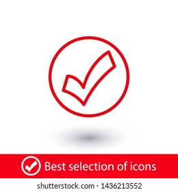Check Mark Isolated Icon. Checklist button icon. Check mark, tick vector icon. Checkmark Icon Vector. Checklist check mark vector EPS 10