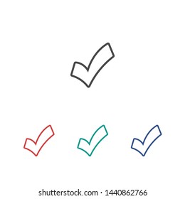 Check Mark Isolated Icon. Checklist button icon. Check mark, tick vector icon. Checkmark Icon Vector. Checklist check mark vector EPS 10
