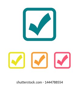 Check Mark Isolated Icon. Checklist button icon. Check mark, tick vector icon. Checkmark Icon Vector. Checklist check mark vector EPS 10