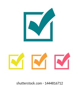 Check Mark Isolated Icon. Checklist button icon. Check mark, tick vector icon. Checkmark Icon Vector. Checklist check mark vector EPS 10