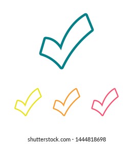 Check Mark Isolated Icon. Checklist button icon. Check mark, tick vector icon. Checkmark Icon Vector. Checklist check mark vector EPS 10