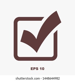 Check Mark Isolated Icon. Checklist button icon. Check mark, tick vector icon. Checkmark Icon Vector. Checklist check mark vector EPS 10