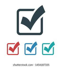 Check Mark Isolated Icon. Checklist button icon. Check mark, tick vector icon. Checkmark Icon Vector. Checklist check mark vector EPS 10
