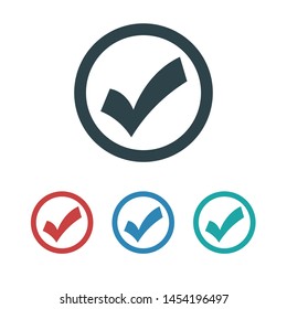 Check Mark Isolated Icon. Checklist button icon. Check mark, tick vector icon. Checkmark Icon Vector. Checklist check mark vector EPS 10