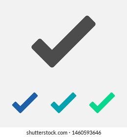 Check Mark Isolated Icon. Checklist button icon. Check mark, tick vector icon. 