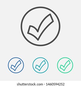 Check Mark Isolated Icon. Checklist button icon. Check mark, tick vector icon. Checkmark Icon Vector. Checklist check mark vector EPS 10