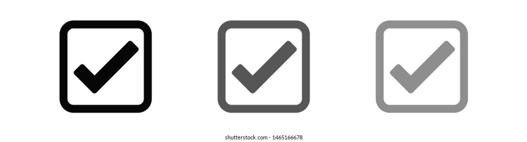 Check Mark Isolated Icon. Checklist button icon. Check mark, tick vector icon. Checkmark Icon Vector. Checklist check mark vector EPS 10
