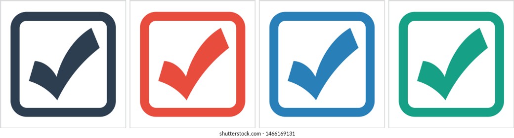 Check Mark Isolated Icon. Checklist button icon. Check mark, tick vector icon. Checkmark Icon Vector. Checklist check mark vector EPS 10