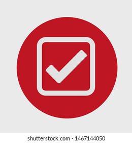 Check Mark Isolated Icon. Checklist button icon. Check mark, tick vector icon. Checkmark Icon Vector. Checklist check mark vector EPS 10