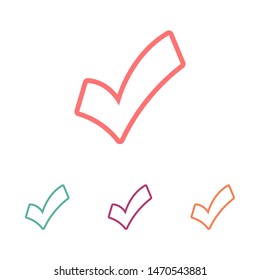 Check Mark Isolated Icon. Checklist button icon. Check mark, tick vector icon. Checkmark Icon Vector. Checklist check mark vector EPS 10