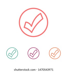Check Mark Isolated Icon. Checklist button icon. Check mark, tick vector icon. Checkmark Icon Vector. Checklist check mark vector EPS 10
