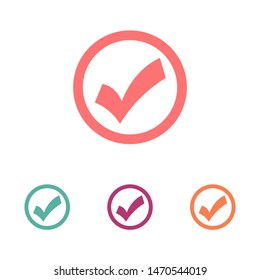 Check Mark Isolated Icon. Checklist button icon. Check mark, tick vector icon. Checkmark Icon Vector. Checklist check mark vector EPS 10