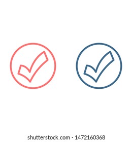Check Mark Isolated Icon. Checklist button icon. Check mark, tick vector icon. Checkmark Icon Vector. Checklist check mark vector EPS 10