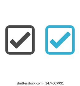 Check Mark Isolated Icon. Checklist button icon. Check mark, tick vector icon. Checkmark Icon Vector. Checklist check mark vector EPS 10